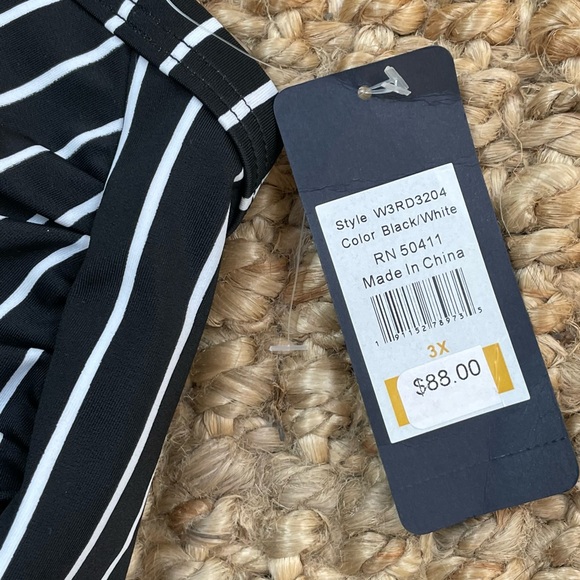 NWT Rachel Roy Striped Tankini Swim Top size 3x - Picture 3 of 6